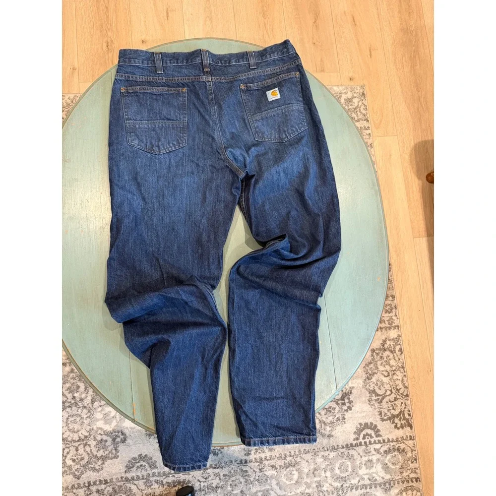 Carhartt‎ Relaxed Fit Dark Wash Denim Jeans Mens 38x36 BD5119-M Blue Cotton